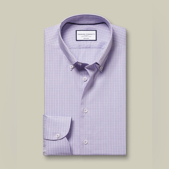 Charles Tyrwhitt Other - Charles Tyrwhitt Button-Down Non-Iron Stretch Oxford Check Shirt